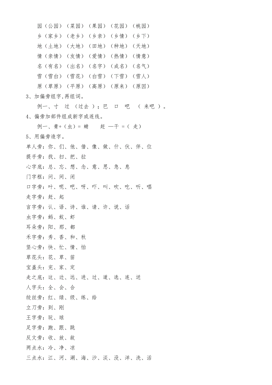 部编人教版语文小学一年级下册全册知识点汇总(DOC 8页)_第2页