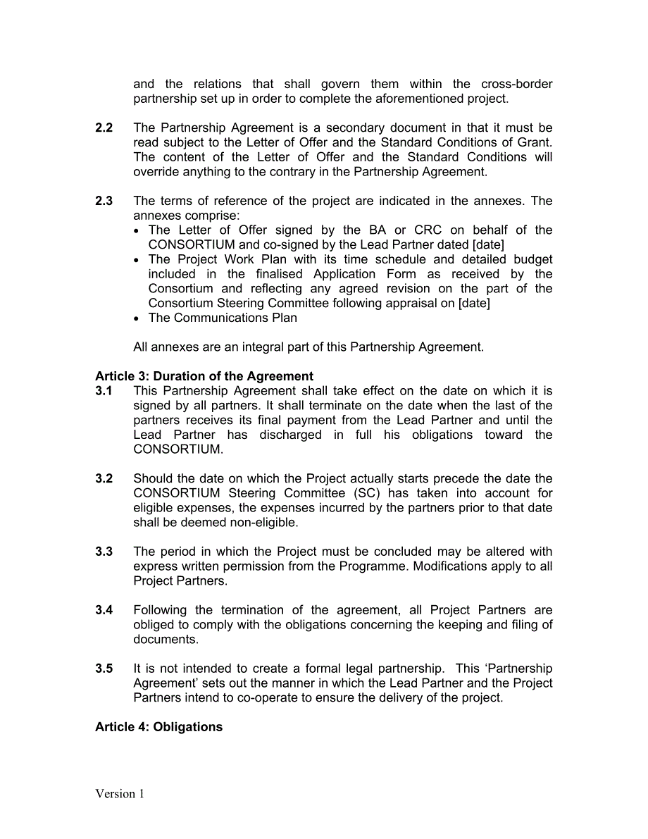 PARTNERSHIP AGREEMENT - Northern Ireland Community 合伙协议-北爱尔兰社区_第2页