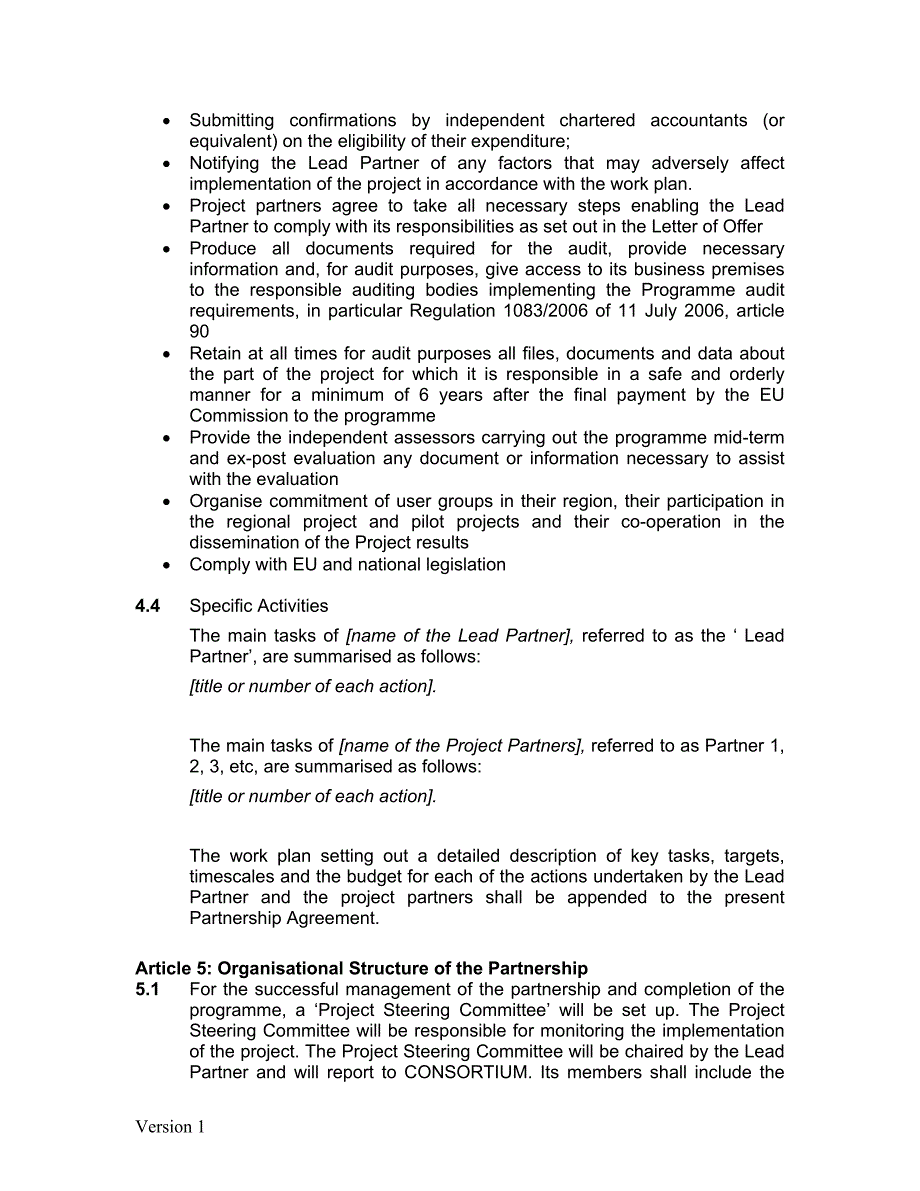 PARTNERSHIP AGREEMENT - Northern Ireland Community 合伙协议-北爱尔兰社区_第4页