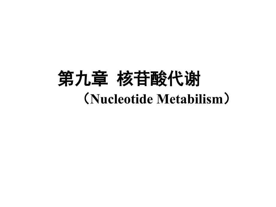 生物化学-核苷酸代谢ppt课件_第1页