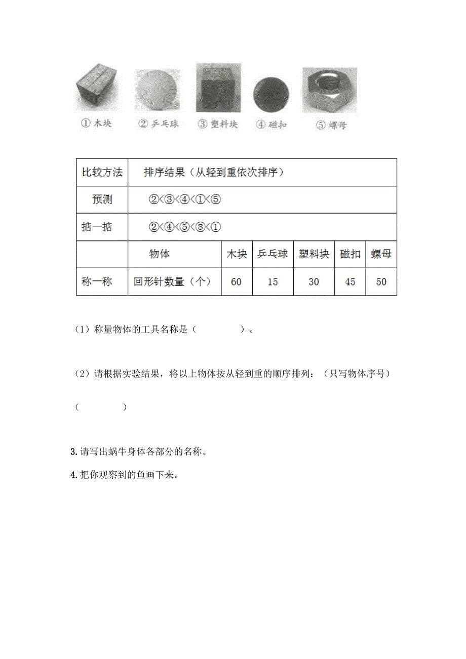 教科版一年级下册科学《期末测试卷》精品【名校卷】.docx_第5页