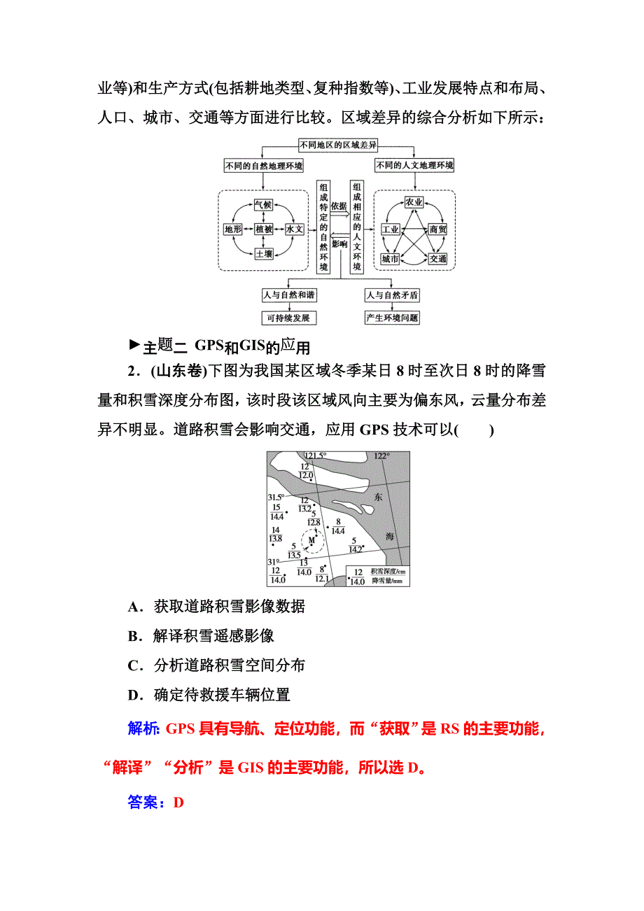 【金版学案】人教版高中地理必修三练习：第一章章末总结提升 Word版含答案_第4页