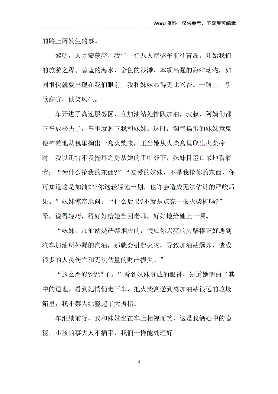 中考有关暑假叙事作文_第3页