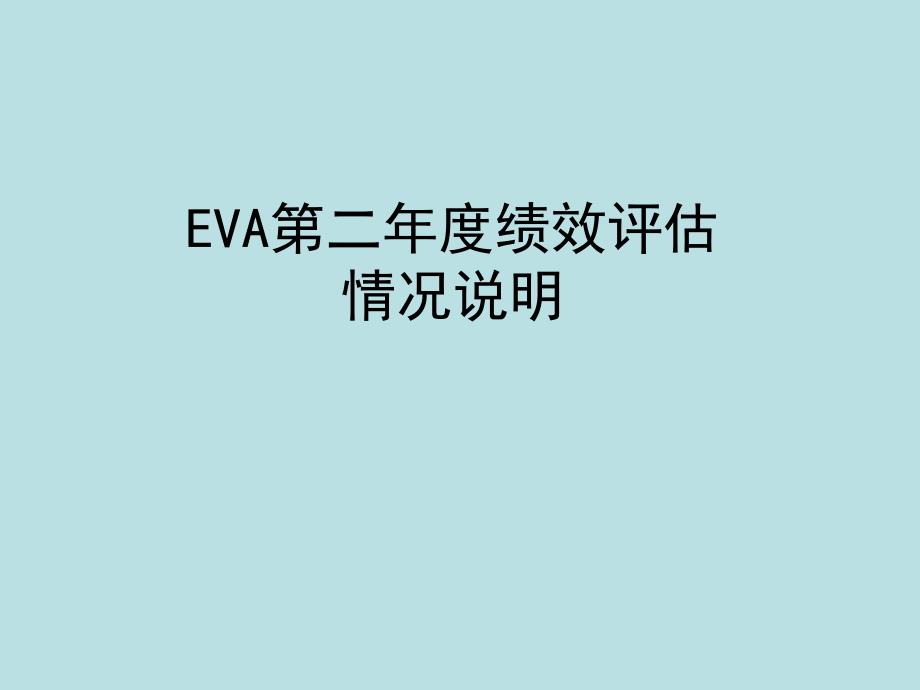 EVA第二绩效评估情况说明_第1页