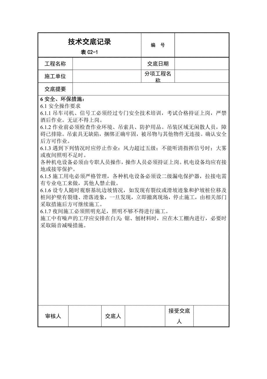 基础集水坑、导墙、后浇带模板技术交底_第5页