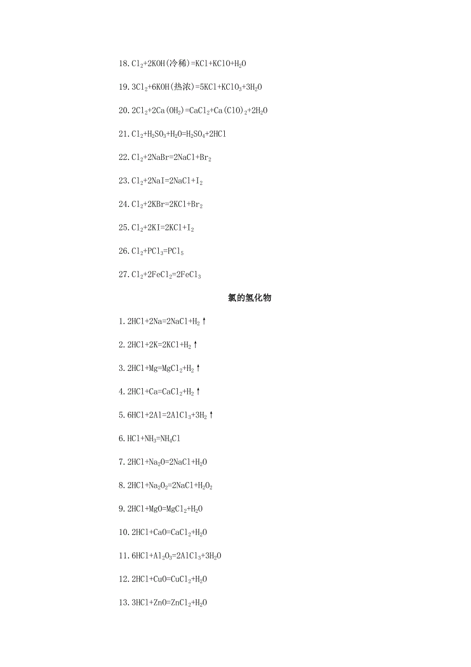 高中所有重要化学方程式_第3页