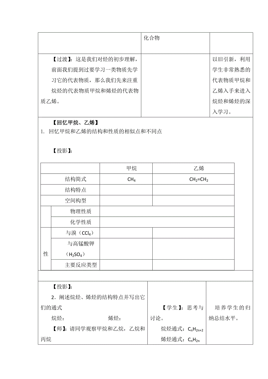 第二章烃和卤代烃 第一节 脂肪烃（第一课时）_第3页