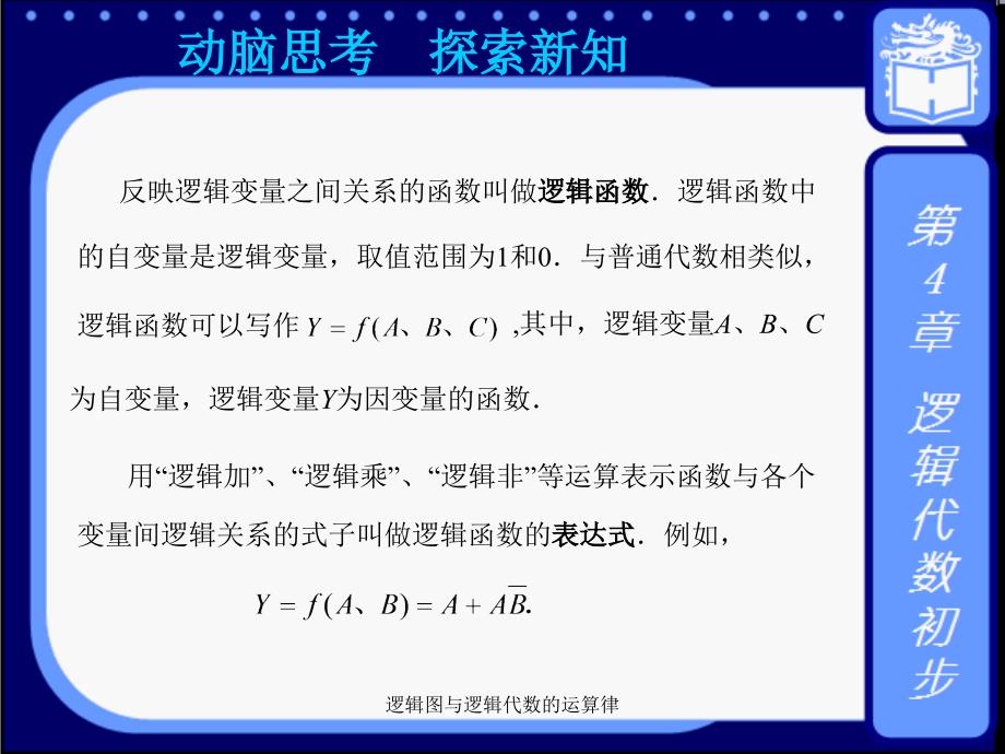 逻辑图与逻辑代数的运算律课件_第2页