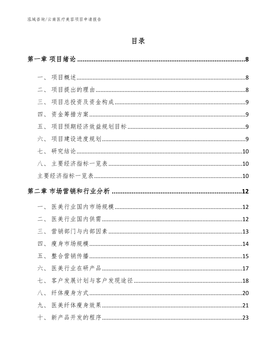 云南医疗美容项目申请报告范文_第2页