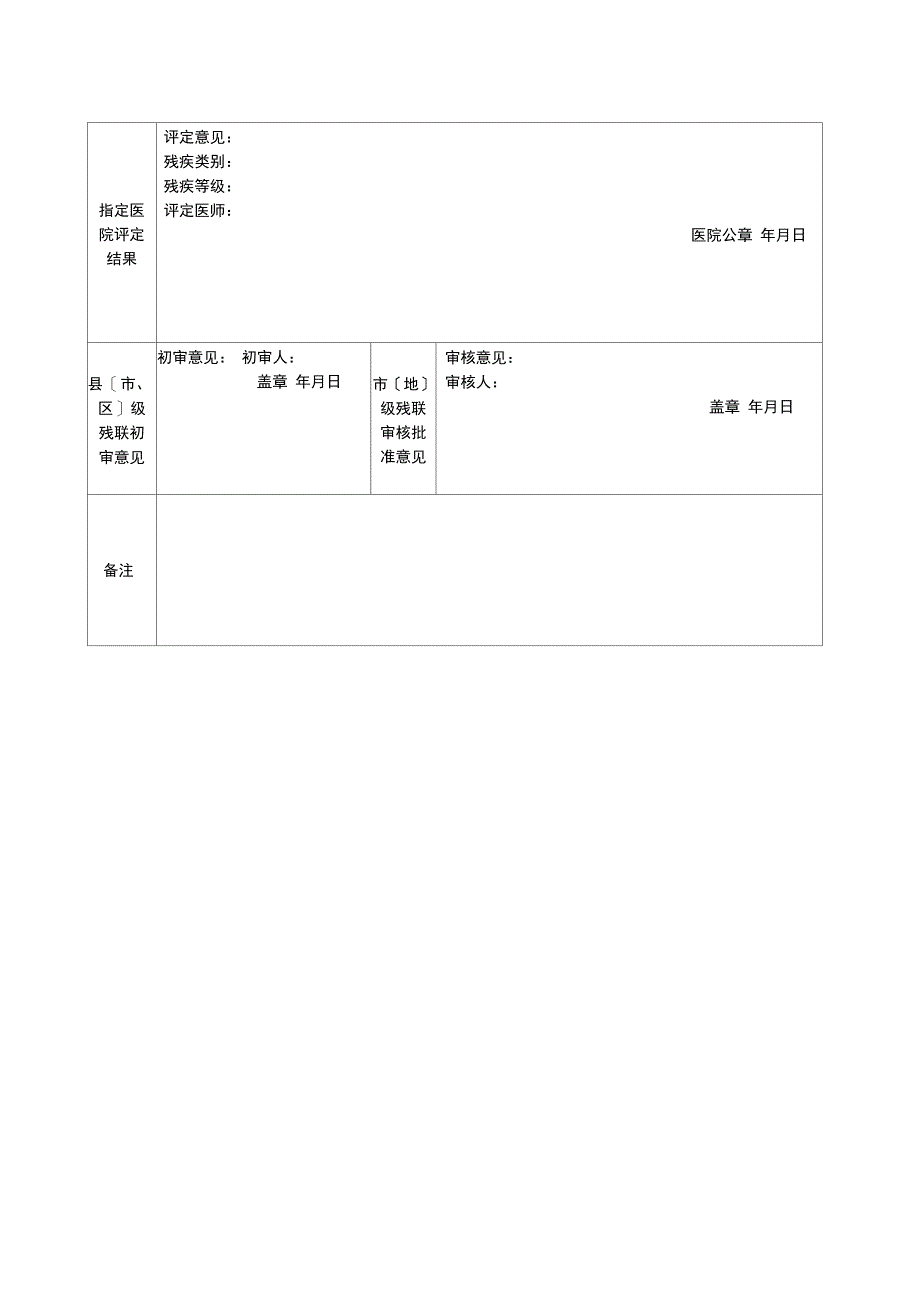 中华人民共和国残疾评定表_第3页