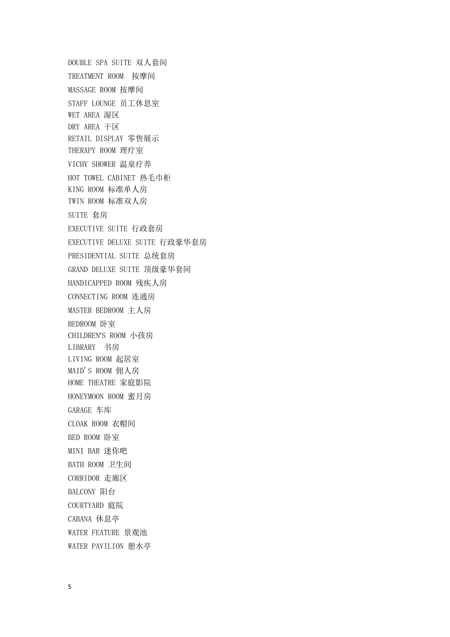 酒店室内设计英语词汇.docx_第5页