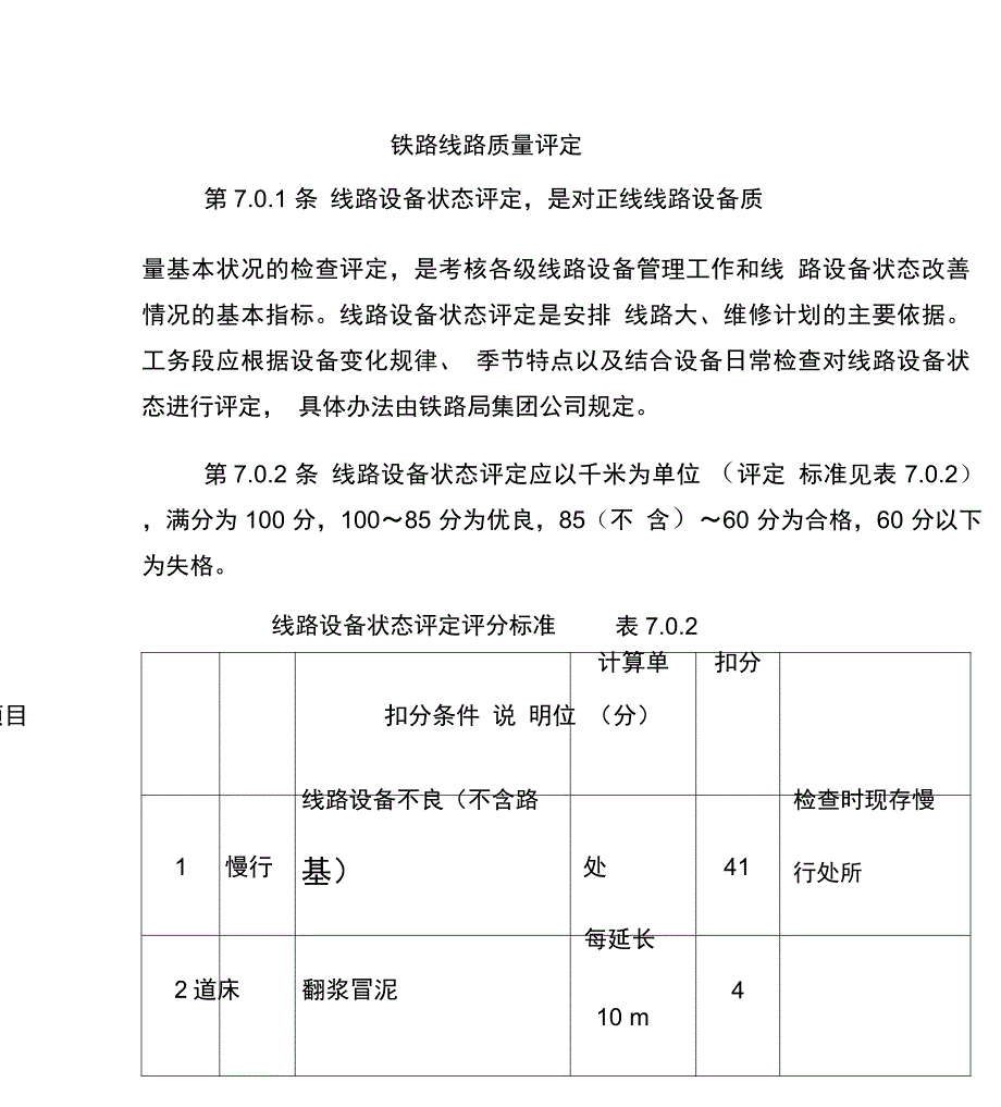 铁路线路质量评定_第1页
