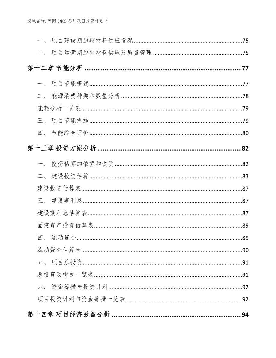 绵阳CMOS芯片项目投资计划书（模板参考）_第5页