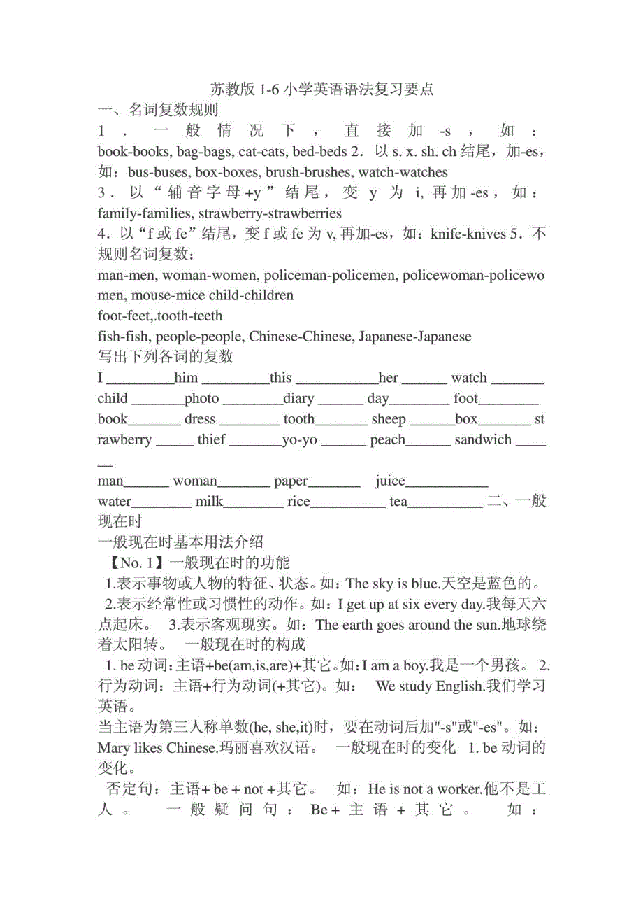 [精彩]苏教版本16年级英语语法温习要点_第2页