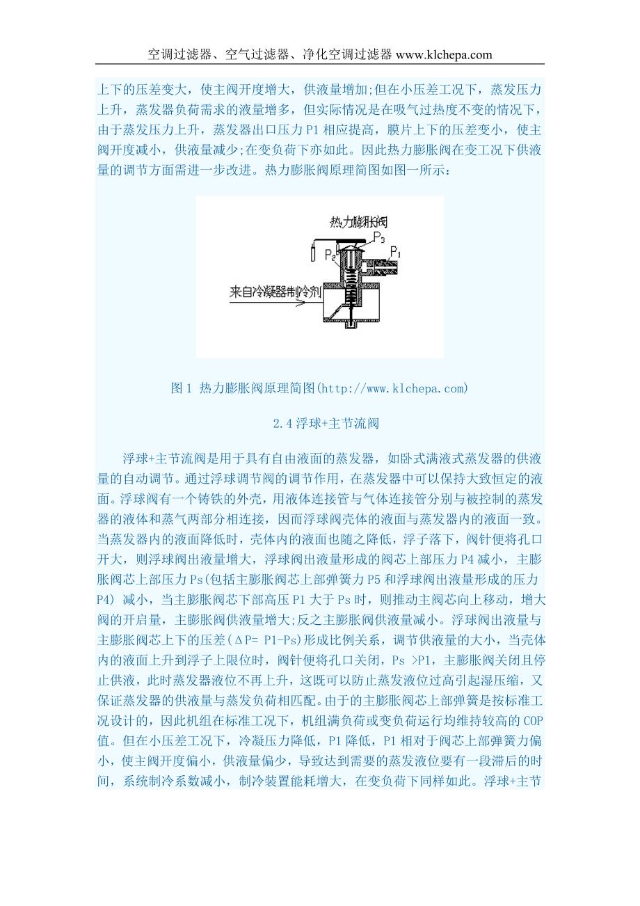 制冷系统节流机构的应用分析空调过滤器、空气过滤器、净化空调过滤器.doc_第4页