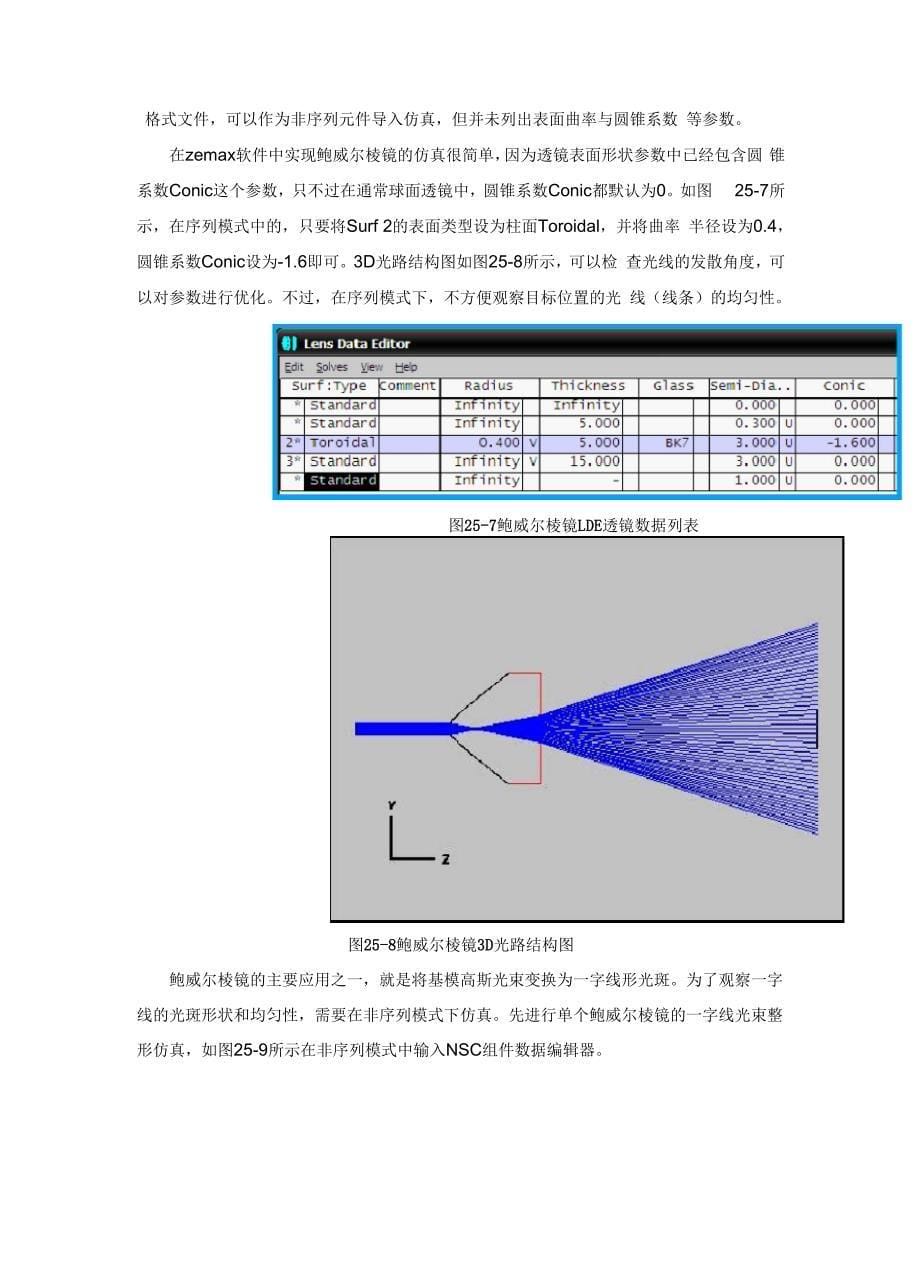 鲍威尔棱镜Zemax建模方法与激光光束整形的应用_第5页