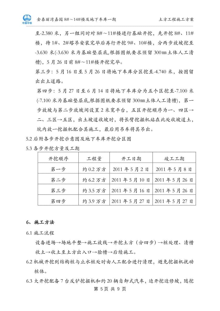 楼及地下车库土方工程施工方案_第5页