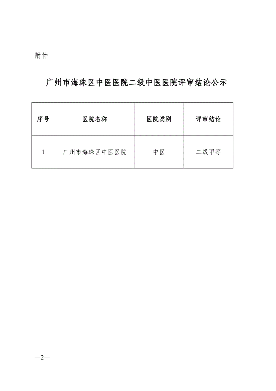 广州市海珠区中医医院二级中医医院评审_第2页