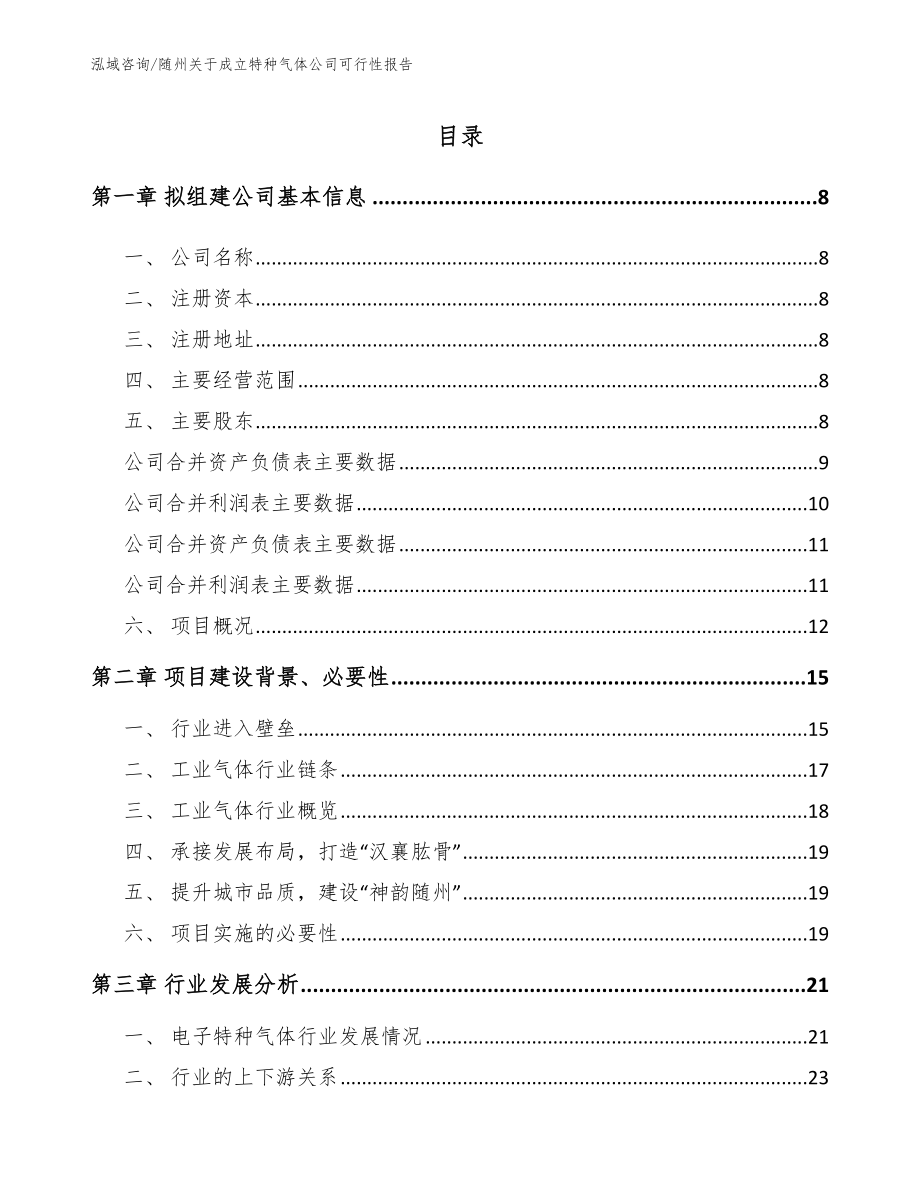 随州关于成立特种气体公司可行性报告（模板参考）_第2页