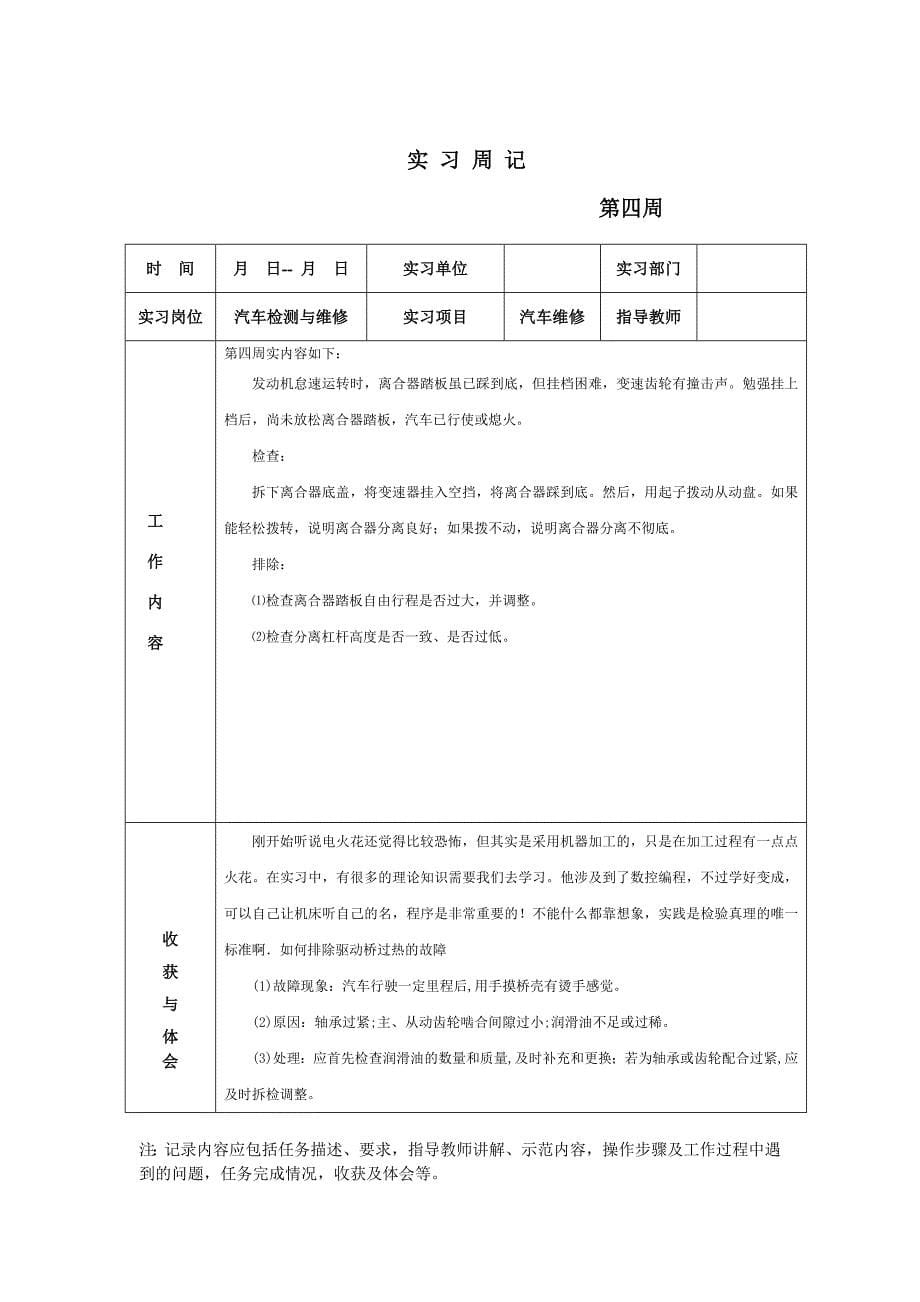 汽车实习周记.doc_第5页