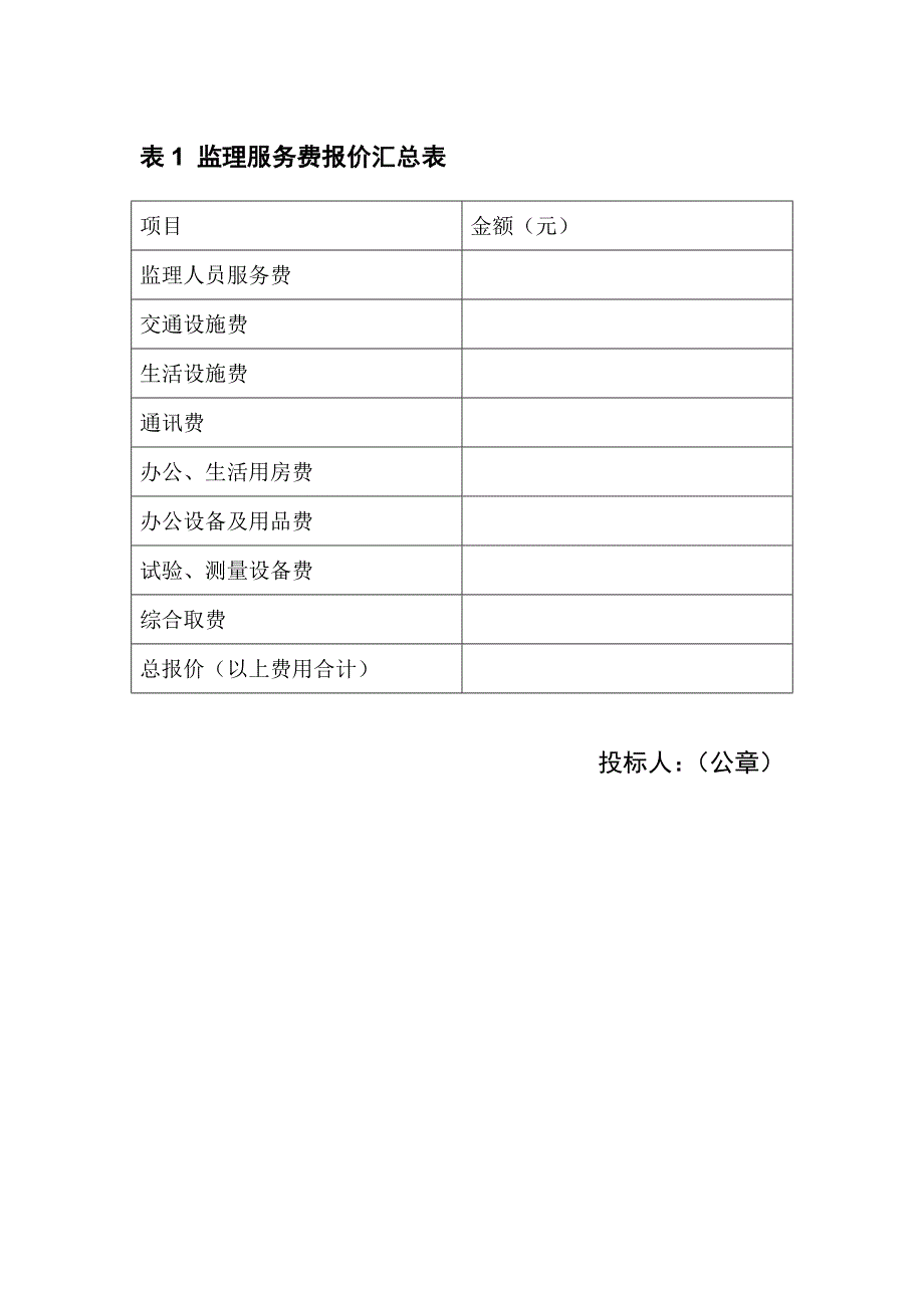 桃铺至五里公路宿松段路面改善工程施工监理财务建议书_第3页