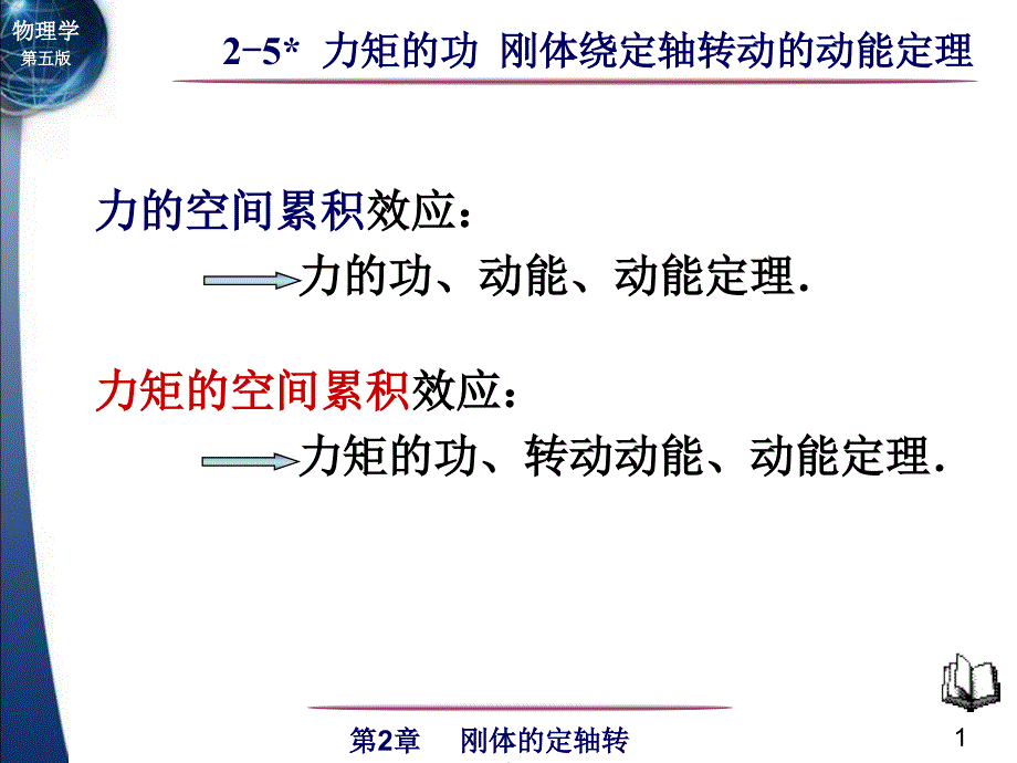 力矩的功刚体绕定轴转动的动能定理_第1页