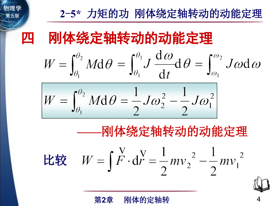 力矩的功刚体绕定轴转动的动能定理_第4页