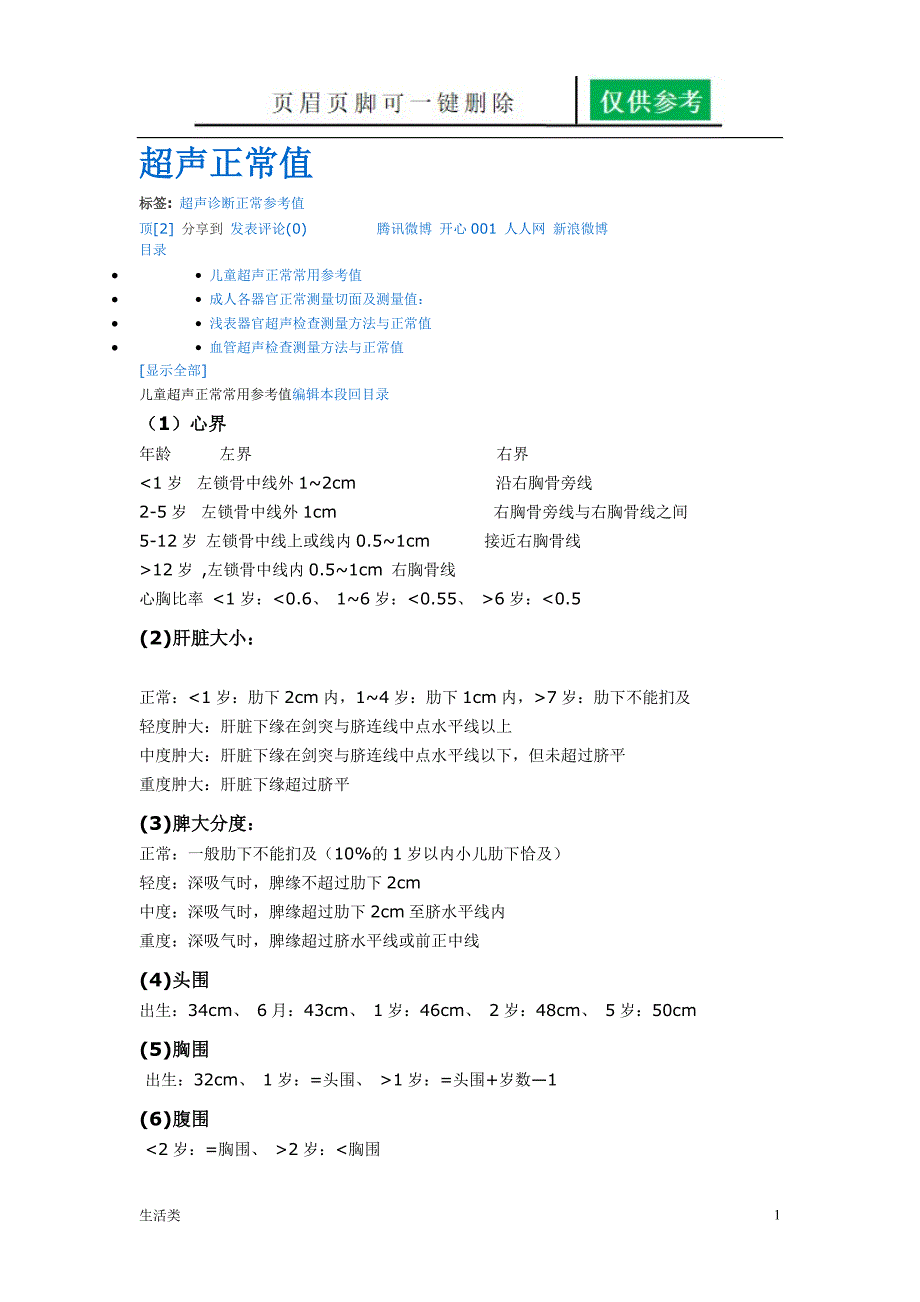 超声正常值优制材料_第1页
