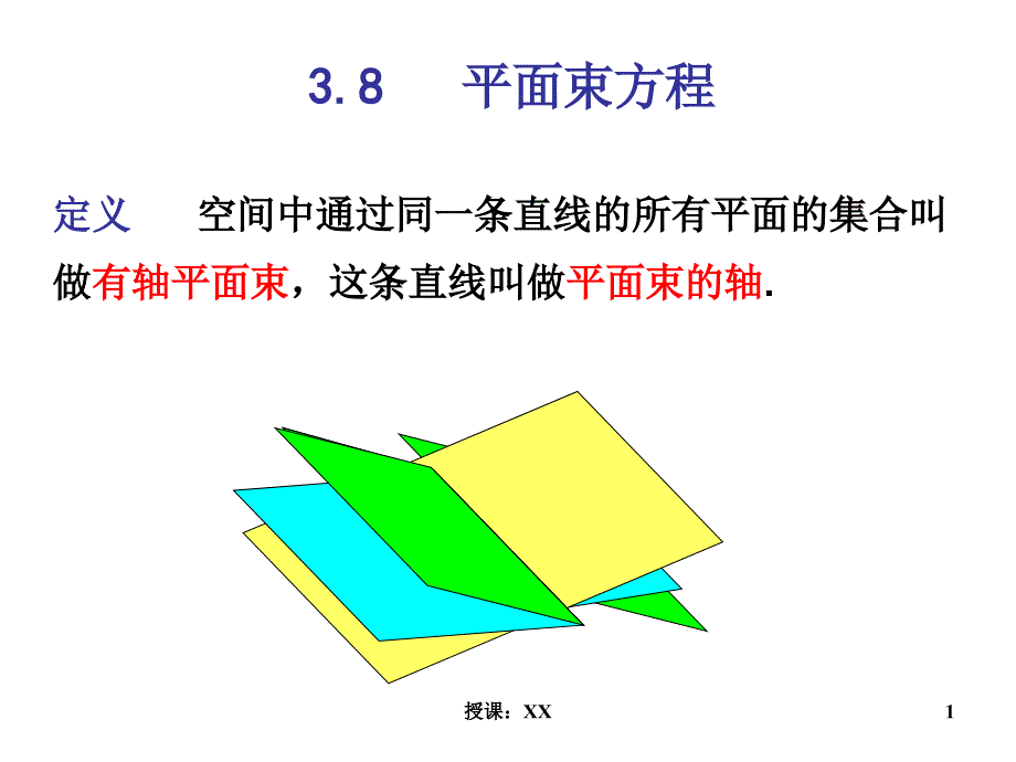 3.8平面束(课堂PPT)_第1页