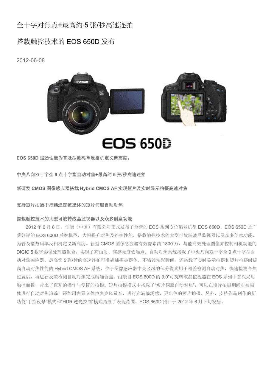 佳能单反相机650D.doc_第1页