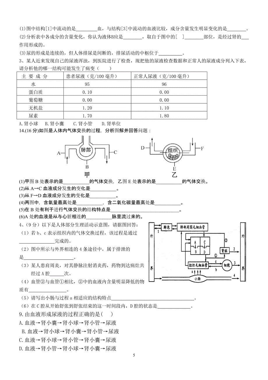 专题五 人体的新陈代谢.doc_第5页