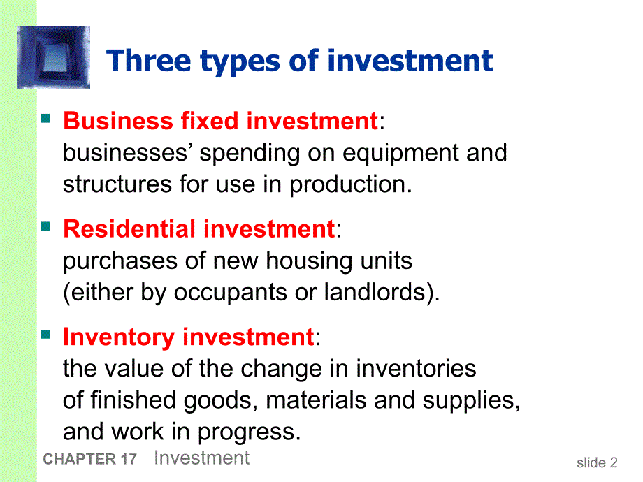 英文教学课件PPTInvestment投资_第3页