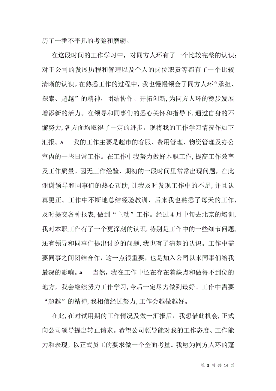 有关转正工作总结模板集合八篇_第3页