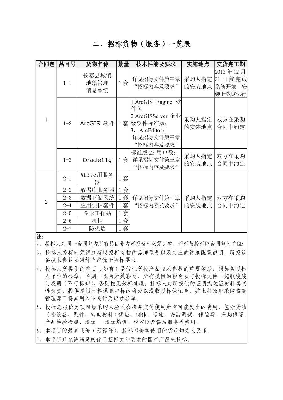 某县政府采购货物和服务项目招标文件_第4页