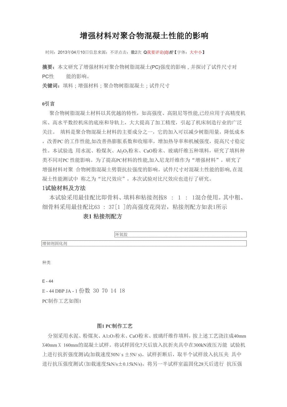 增强材料对聚合物混凝土性能的影响_第1页