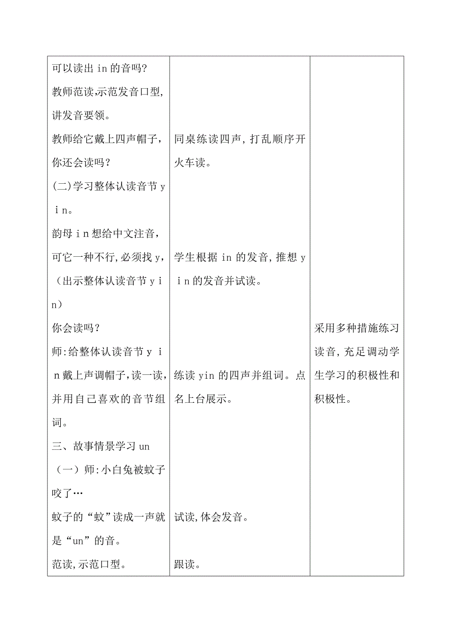 汉语拼音in、un、&#252;n教学设计_第3页