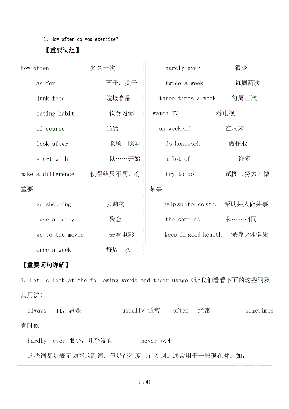 人教版新目标八年级英语上册单元知识详解全册2_第1页