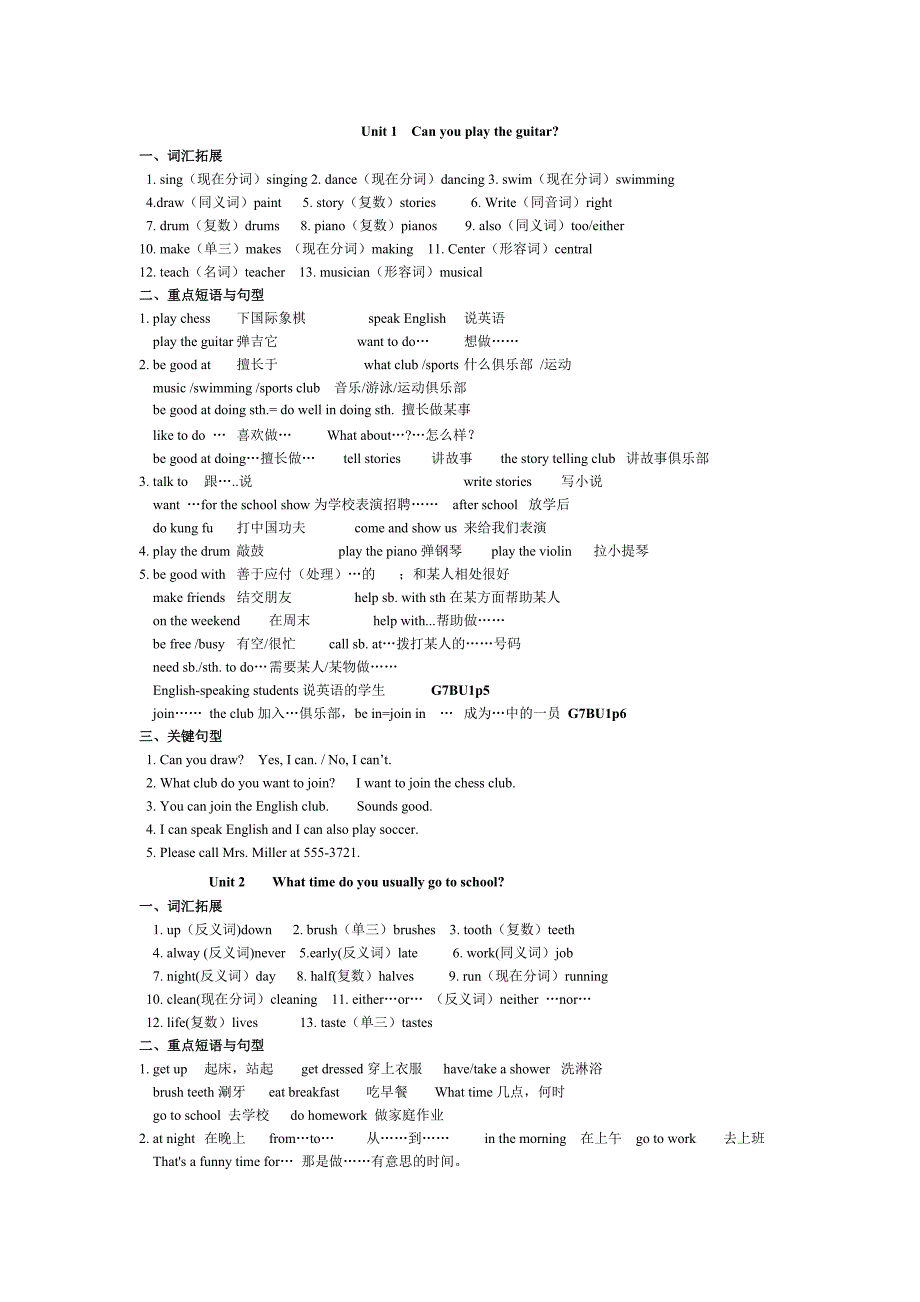 2013人教版七年级英语下册units1-12重点短语和句子及范文.doc_第1页