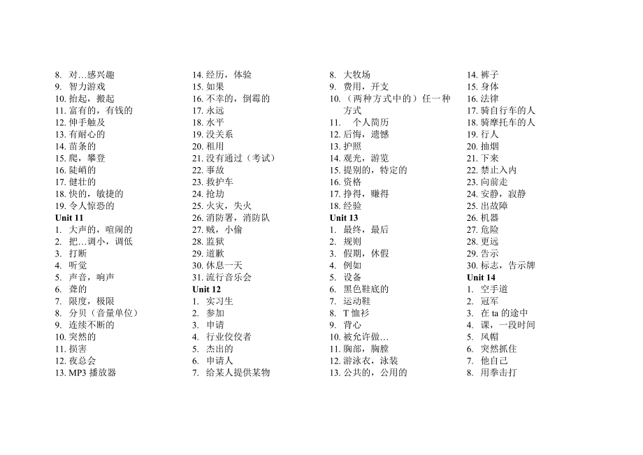 新概念英语青少版3A 词汇默写表_第3页