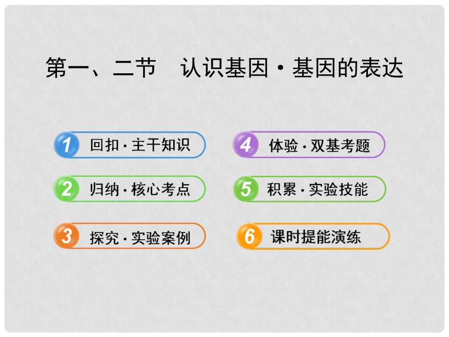 高中生物 2.3.2.1、2认识基因 基因的表达配套课件 中图版必修2_第1页