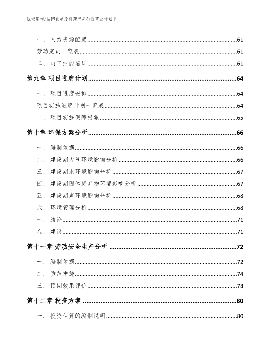 岳阳化学原料药产品项目商业计划书_第4页