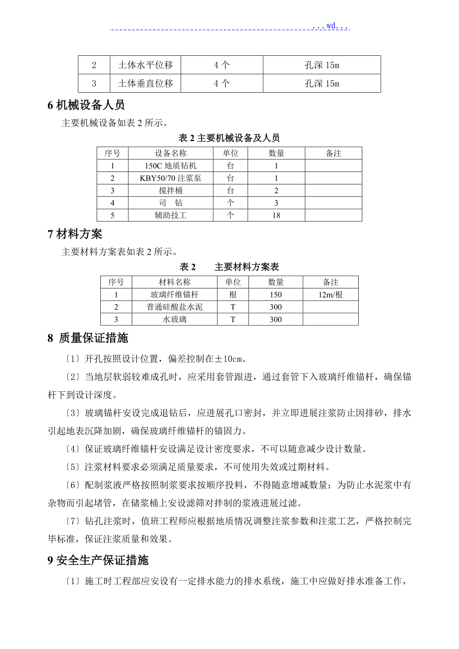 yk7+625~+645段玻璃纤维锚杆试验建议方案_第3页