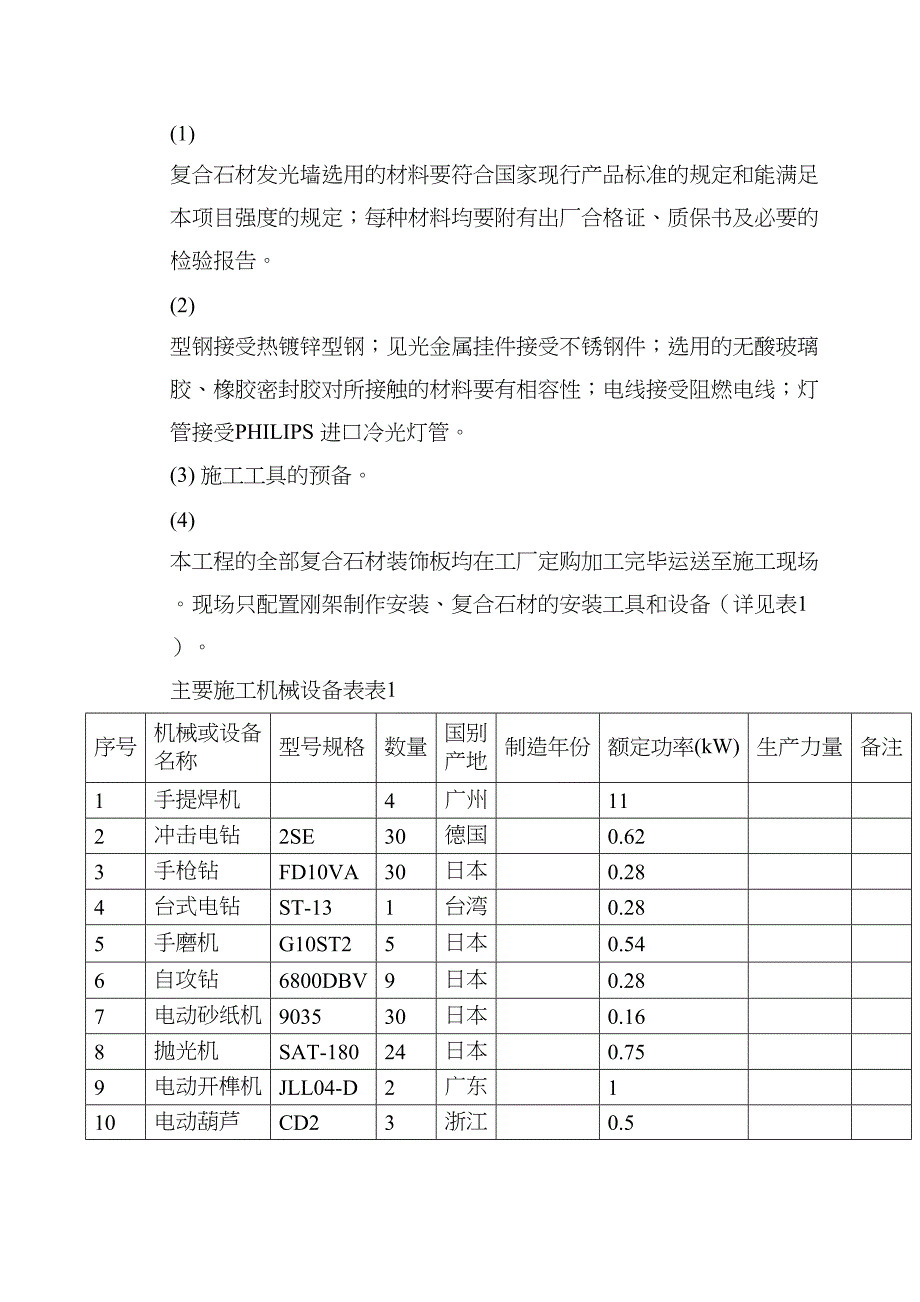 北京某大厦精装饰工程发光石墙施工方案(DOC 17页)_第4页