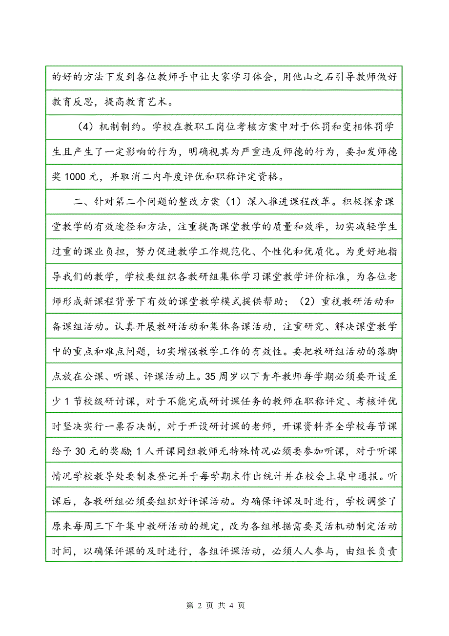 中学师德师风建设整改方案_第2页