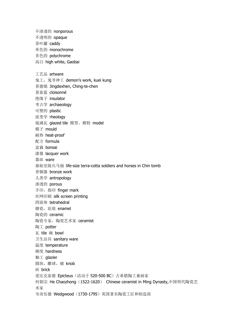 陶瓷英语词汇.doc_第4页