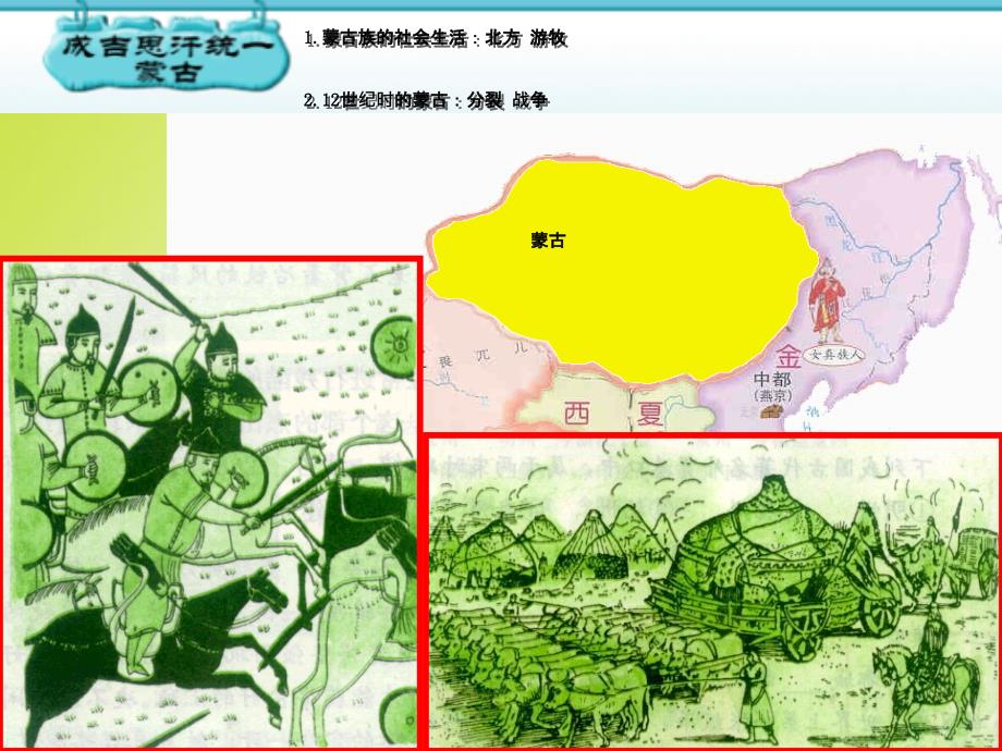 七年级历史第十二课-蒙古的兴起和元朝的建立课件人教版_第3页