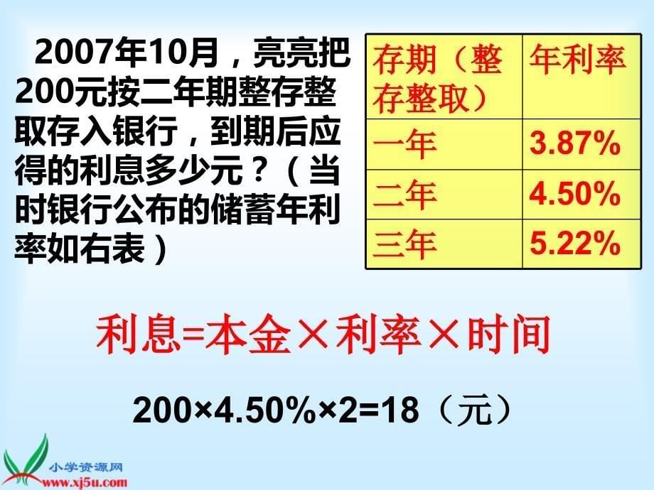 （苏教版）六年级数学下册课件存款和利息 (2)_第5页