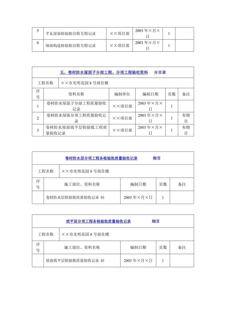 第四册 屋面工程施工资料.doc_第5页