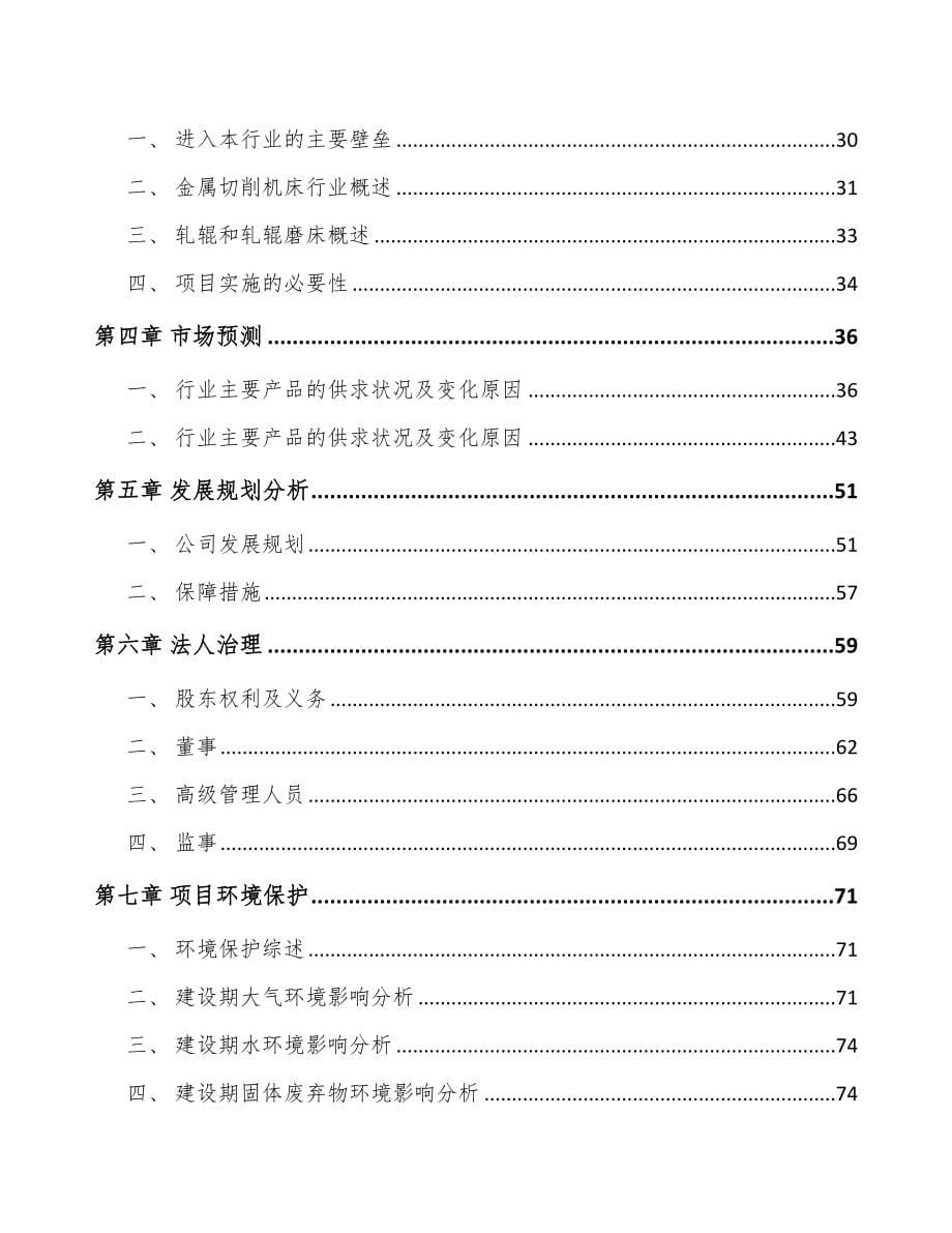 甘肃关于成立数控轧辊磨床公司可行性报告_第5页