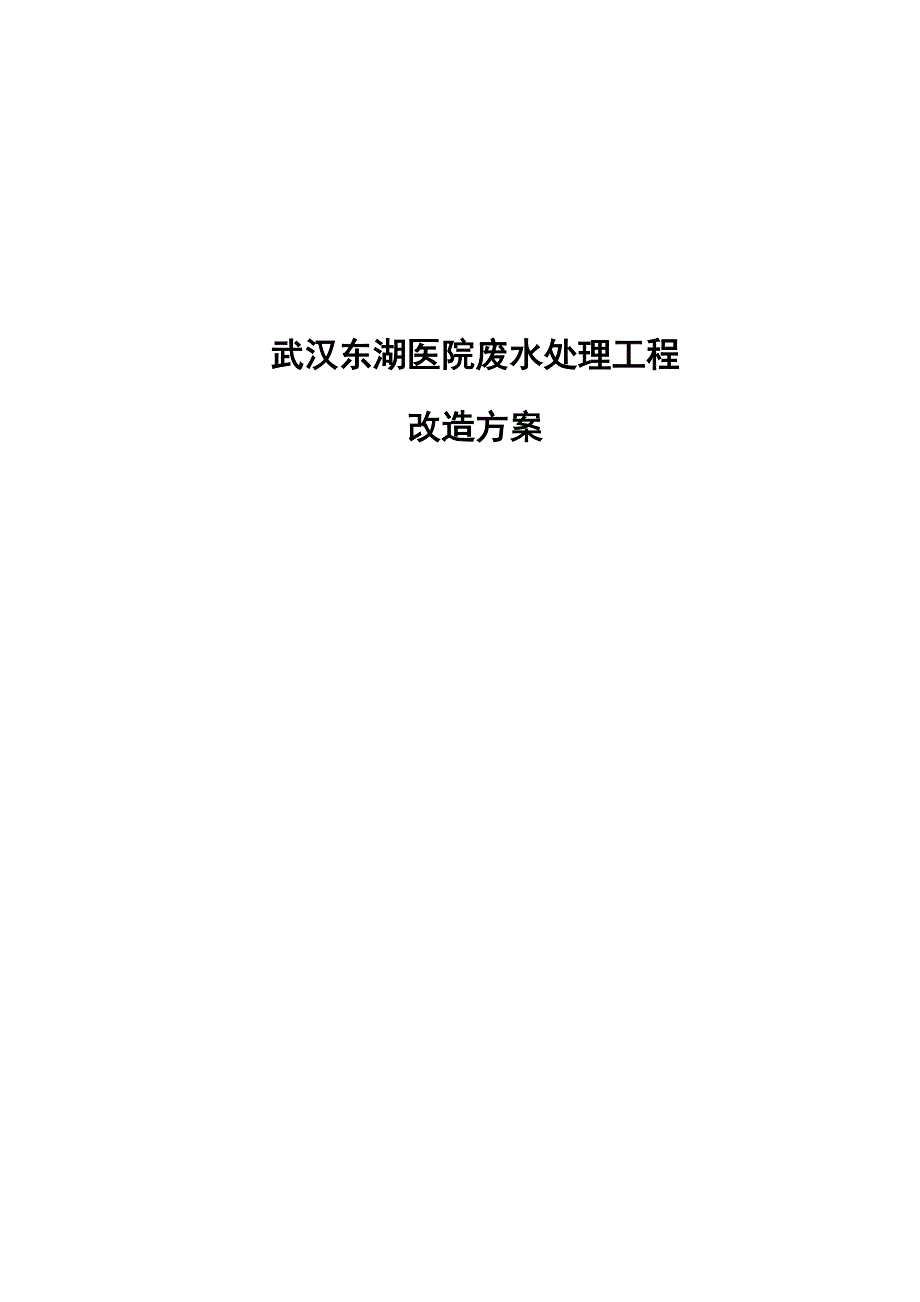 武汉东湖医院废水改造方案_第1页